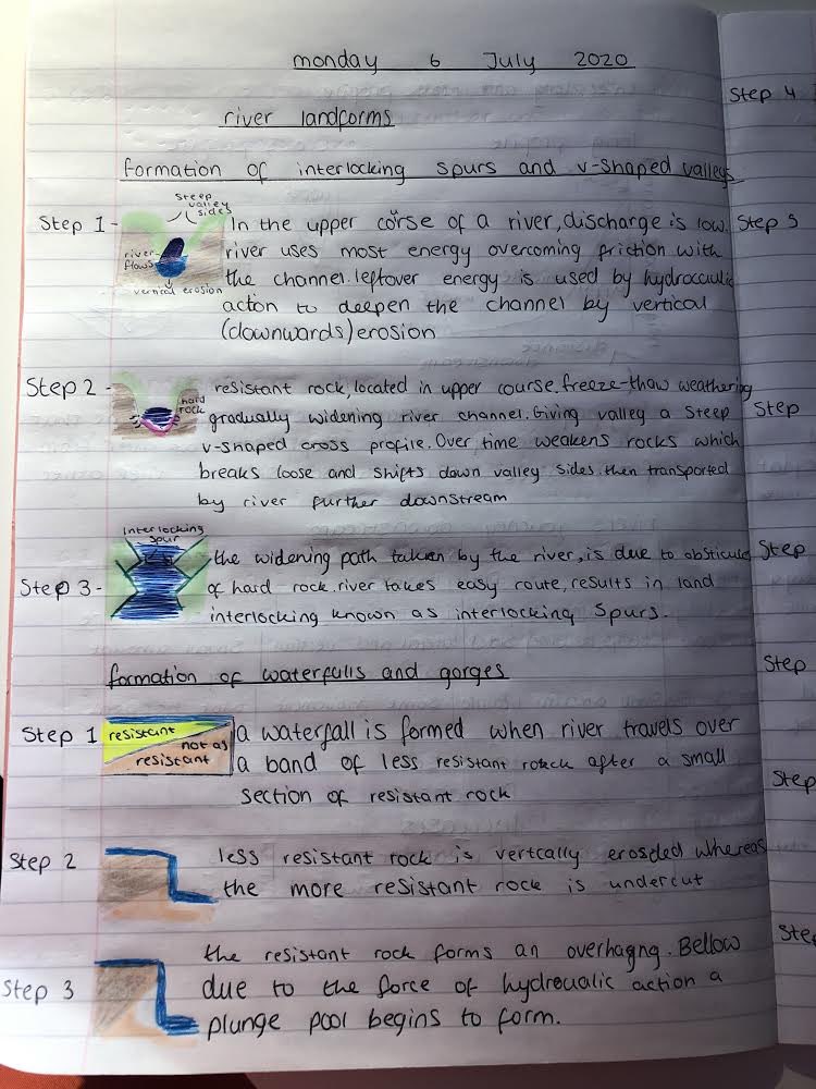 Mrs_Geography's tweet image. YR9 currently learning river feature formation, using my home learning booklets &amp;amp; YouTube channel - thiught I would share this fantastic example... #HomeLearningUK @greenbankhs mrsgeographyblog.wordpress.com/2020/05/11/gcs…