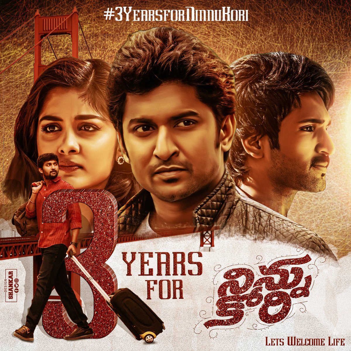 ShankarNaniCult's tweet photo. Life manaki boledanni chance lu istundu manam daaniki okka chance iste chaalu. 😔😍😍
#LetsWelcomeLIFE
.
Here it is my #CDP work for the celebration❤️🥰
.
@NameisNani ❤️
@i_nivethathomas @AadhiOfficial
@ShivaNirvana @DVVMovies  #3YearsforNinnuKori 
#uma #pallavi #arun https://t.co/ltcUluEhSm