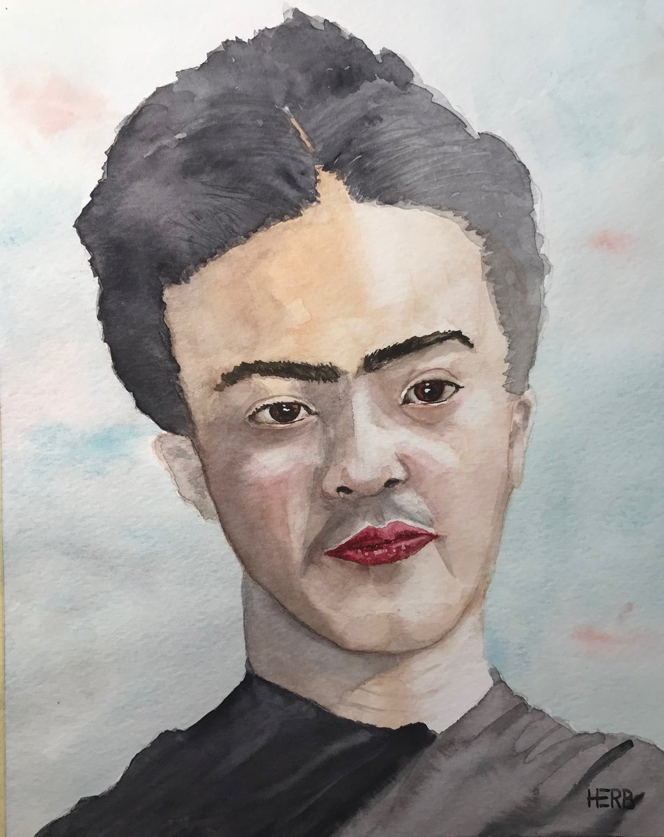 herbwilley's tweet photo. Today is #FridaKahlo’s birthday 🎂 
Bay St Louis MS oldetown celebrates 
her with #FridaFest every #2ndSatArtwalk in July. 
This year is the 6th annual.
Here’s a few paintings I did for the festival.
#socialdistance #gallery220bsl #myownmuse #art #paintings #artists https://t.co/tKqshAKOS9