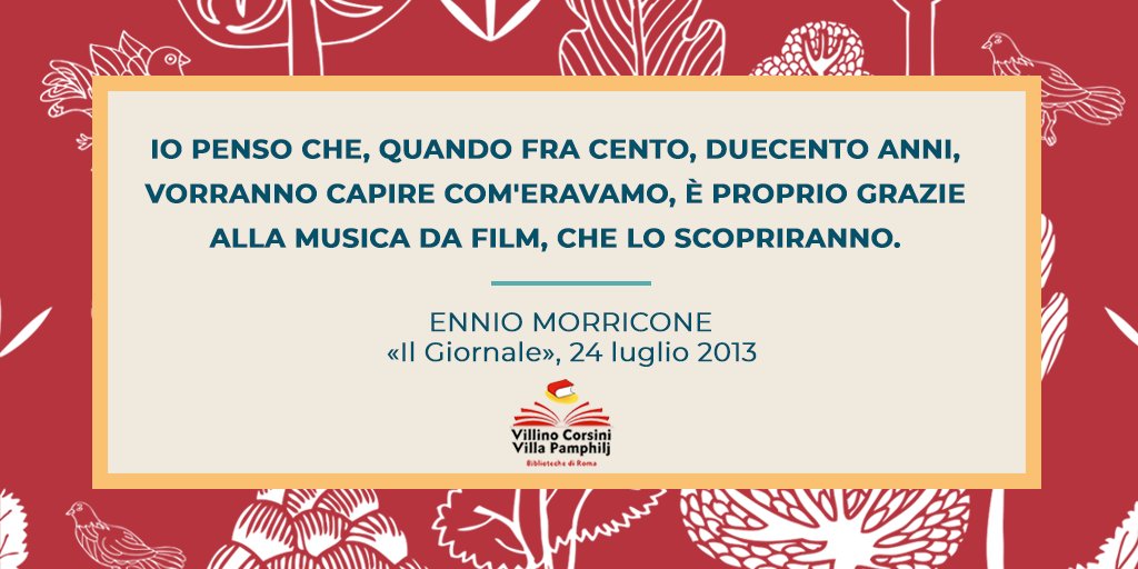 bibcorsini's tweet photo. Il nostro omaggio al grande maestro #EnnioMorricone 💜

per approfondire
👇
https://t.co/Lwncj3xEEL
👇
https://t.co/8IihviH38v
👇
https://t.co/rj94DXZe6G
👇
https://t.co/GwWKHEuN1B…
https://t.co/GwWKHEuN1B…
https://t.co/GwWKHEuN1B…

#SCUbiblioRoma #seleggoscopro #scoprendoMLOL https://t.co/LU29z6J2VH