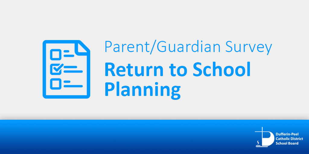 DPCDSBSchools's tweet photo. Parents/guardians are asked to complete the Return to School Planning Survey to help DPCDSB prepare for the return to school starting this September.

Data will be used to determine the resources and supports needed to plan a safe return.

Take the survey: https://t.co/9IRDPGq3CB https://t.co/DdXUPxtrd6