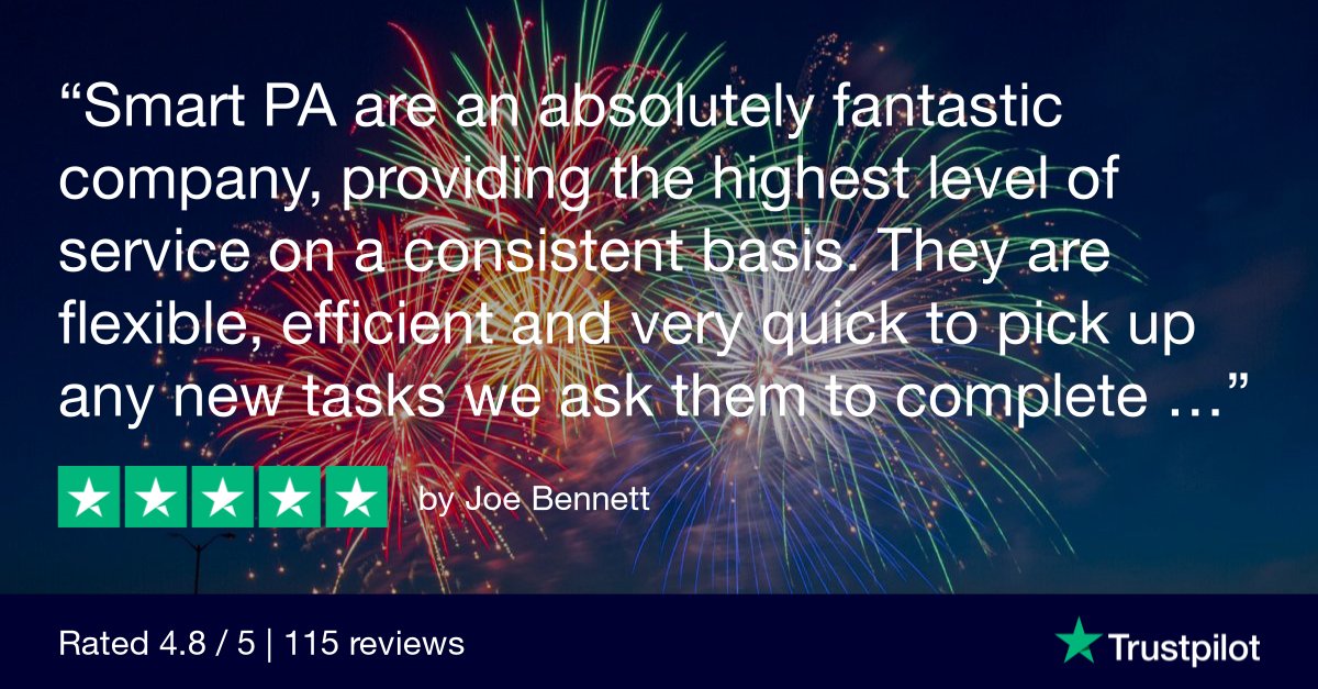 There is no nicer way to start the week than with glowing reviews from happy clients! Our global team of SmartPAs are the support behind businesses far and wide; answering calls, implementing CRM systems and creating social media content. You name it - there’s a SmartPA for that!
