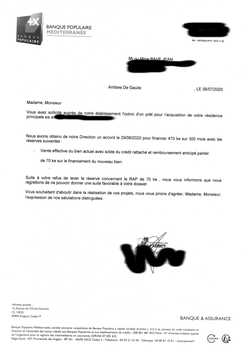 Captainadm1n's tweet photo. Quand @BanquePopulaire  te promet de financer ton bien si tu vends ton appart, et qu'une fois vendu une nouvelle clause #arnaque t'oblige à refuser ... #abus assumé ou #scandals normal ? https://t.co/HcZGZmF2vk
