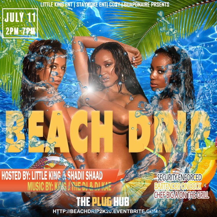RodneyFleming8's tweet photo. #LKE π Presents..
#BeachDrip2k20 π
July 11
2-7
@King__CEO x @officialshadii
@kingJIG_ x @cinnamonrollzs
For Location Must Get A Ticket π¨https://t.co/AgBjry48P6
Bring That Bag π° too Cause ainβt nothing Free π€«π
#LKE #StayWoke #Guaponaire #CosyEnt https://t.co/mpsu1dCJTO