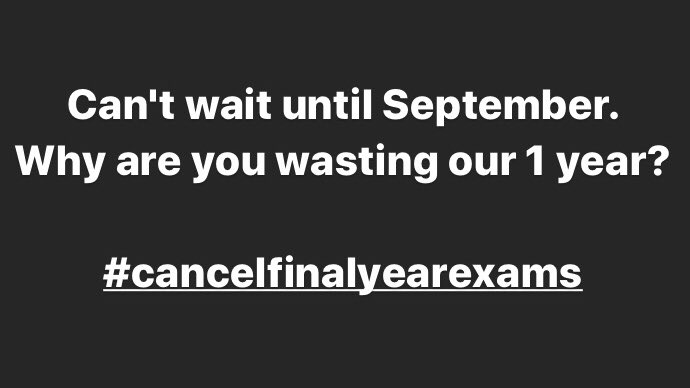 FinalStudents's tweet photo. The day India gets to 3rd position in the total no. of COVID cases in the world,@ugc_india decides to bring out notification for holding final exams at the cost of student’s lives!
#UGCGuidelines
UGC must cancel exams!#cancelfinalyearexams @narendramodi @DrRPNishank @masu4justice https://t.co/aiDer8g7IZ