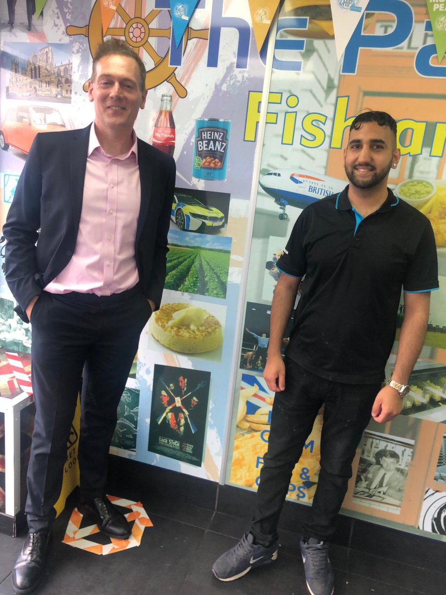 Palladium Shops. 

Great to meet Omar at Palladium Fish &amp; Chips

The shops there need more support - some great people working very hard.
