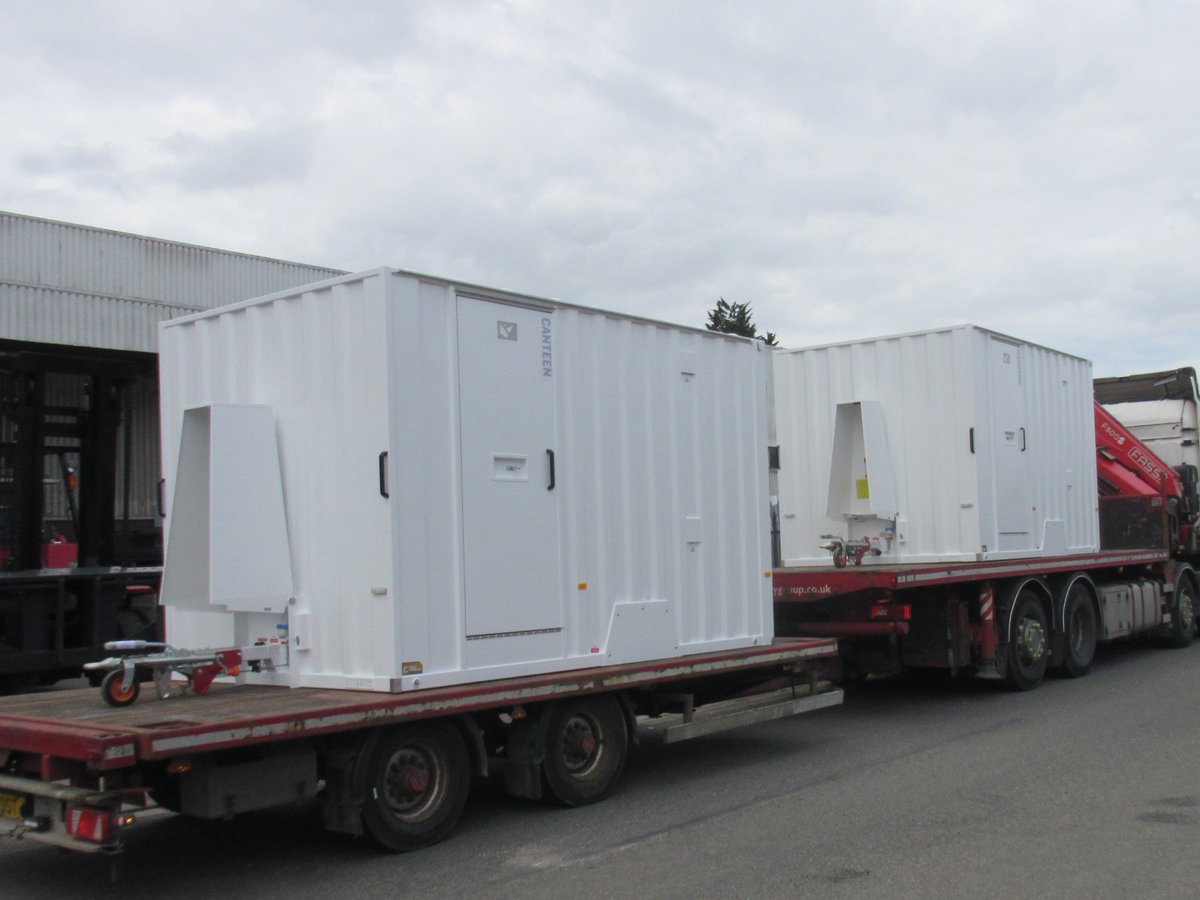 With construction sites back in action, we’ve ramped up production &amp; cabins are flying out the door. These Eco Plus Canteen Space 12s are heading off to <a href="/sunbeltrentaluk/">Sunbelt Rentals UK & Ireland</a>  today with a lot more on their way… Click bit.ly/3iAGiIJ for a Virtual Tour of a 7-person unit 🦏