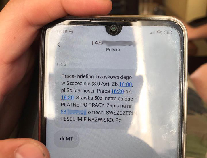 DariuszMatecki's tweet photo. "Praca - briefing Trzaskowskiego w Szczecinie [...] Stawka 50zł netto całość" - Co to Panie @trzaskowski_?
Numer, na który można się zgłaszać prowadzi do poznańskiej firmy, udostępnię chętnym na priv.

Coś czuję, że będzie tłum młodych 😅!
Płacone z Komitetu Wyborczego? https://t.co/5qatAgxIvA