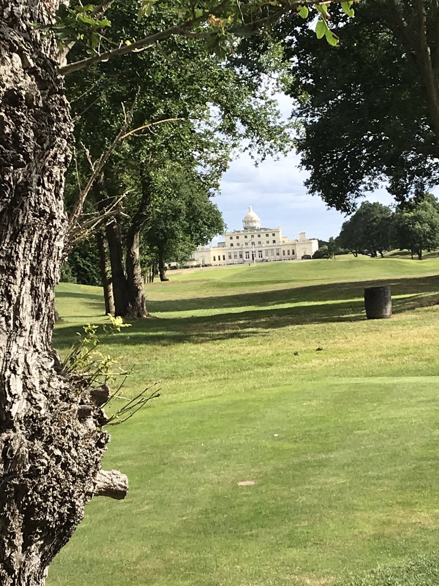 Scobbert's tweet photo. Great venue here @StokePark for our first round @linksbookgolf #Matchplay #4BBB V Hewson and Grant playing the Colt/Allison layout #TeamBunker https://t.co/M9oVMEx79X