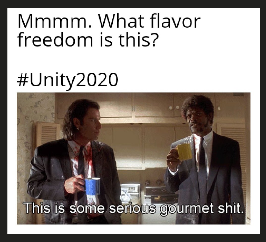 SnuggleToots's tweet photo. @ArticlesOfUnity 

Any time of day is a good time for pie.

#Unity2020 https://t.co/Hfiuoh4kaF