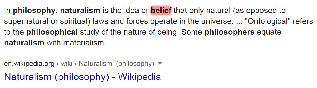 3. You confuse methodological naturalism (presupposed in science) with philosophical naturalism, a mere BELIEF with no proof4. We believe "magic" exists cuz we have good reasons to believe in Allah who told us it exists and also to stay away from it, or else it I'd be a Kaffir.
