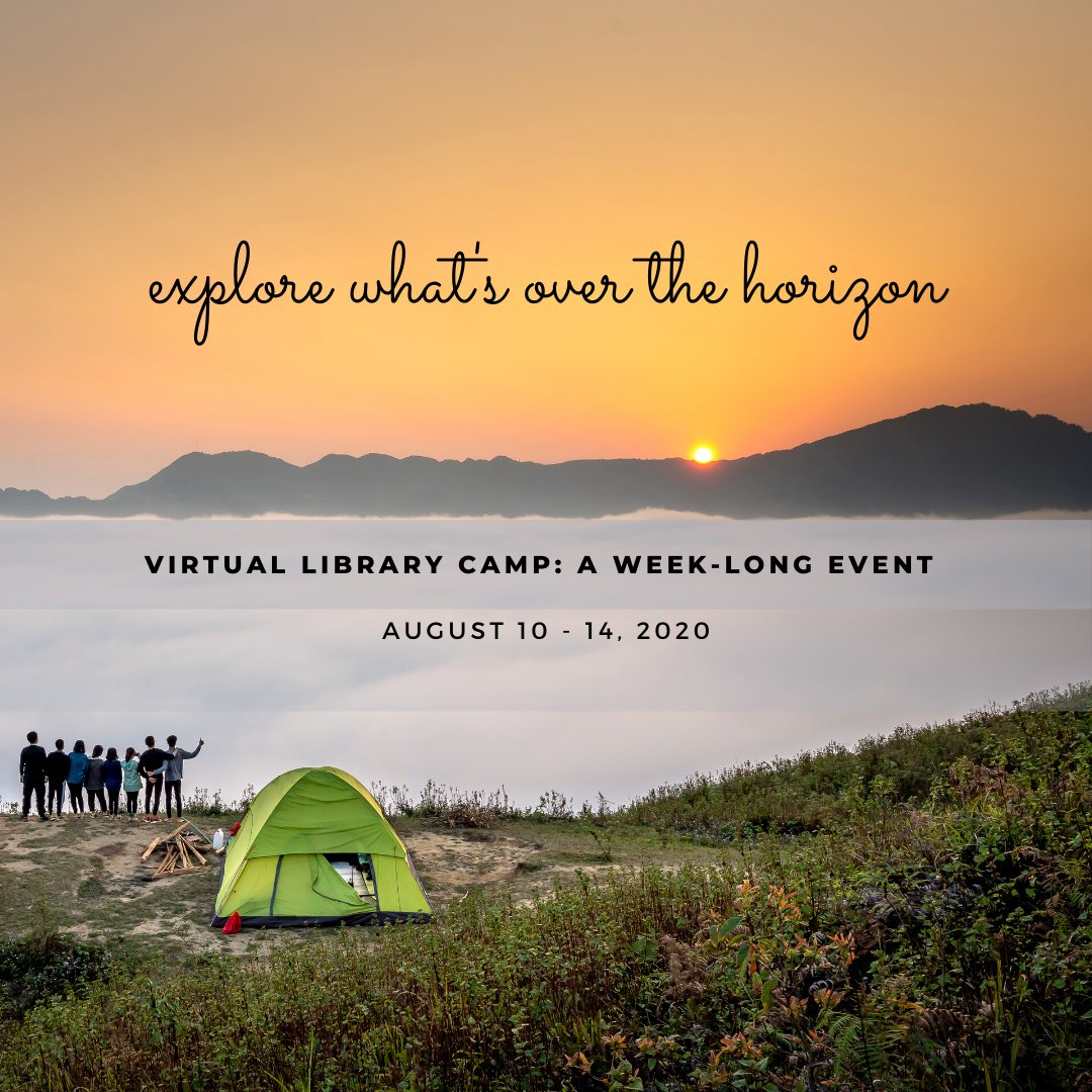 NHSLS603's tweet image. We hope you are enjoying summer! Make sure you mark your calendars for our week-long virtual library camp! August 10-14, 2020! We will have morning and afternoon sessions. Registration will be open soon! FREE for #NHSLMA members. #NHSLMApd #librarycamp #summerpd #summerlearning