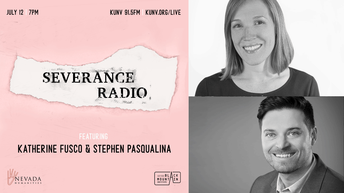 Black Mountain Institute (@blackmtninst) on Twitter photo Mark your calendars! New episode of Severance Radio this Sunday 📚📻
Katherine Fusco and <a href="/pasqetball/">Stephen Pasqualina</a> will investigate the rise of the undead in pop culture.
Tune in Sunday at Noon PT or 7pm PT. All the details here: blackmountaininstitute.org/severance-radi… Mark your calendars! New episode of Severance Radio this Sunday 📚📻
Katherine Fusco and <a href="/pasqetball/">Stephen Pasqualina</a> will investigate the rise of the undead in pop culture.
Tune in Sunday at Noon PT or 7pm PT. All the details here: blackmountaininstitute.org/severance-radi…