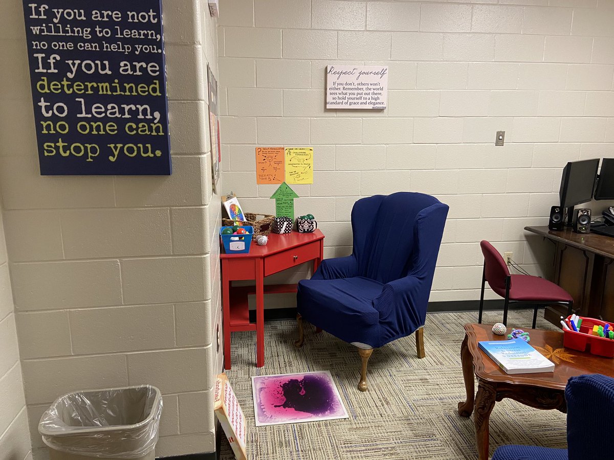LisaPearceEdS's tweet photo. The most therapeutic thing I did today was work on our safe space for our Ss (and Ts). It’s our #ResetRoom. Our kiddos will need us more than ever to help them navigate and calm. @SELearningEDU #MentalHealth #SEL #Restorative #Reflection #Mindfulness 💕 @JacksonHighSch1 https://t.co/iW6u77JSvU