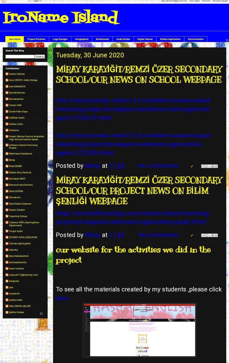 Çok emek, çok iş, güzel sonuçlar..
Blogumuzu inceleyiniz:
ironameisland.blogspot.com
<a href="/tretwinning/">eTwinning Türkiye</a> <a href="/eTwinningdyrbkr/">eTwinning Diyarbakır</a> <a href="/Leargas_etwinn/">eTwinning Ireland</a> @SantiScimeca <a href="/turangore/">Turan GÖRE</a> <a href="/feysel_tascier/">feysel taşçıer</a> <a href="/NidaDemirrrr/">Nida BAŞKURT</a> <a href="/gulname_kayhan/">Gülname Kayhan</a> <a href="/kosemsemacimen/">sema çimen</a> <a href="/hacercakirrr/">Hacer</a> <a href="/tuba15496760/">Tuba Köş Yılmaz</a> <a href="/srpsr01/">SERAP SARI</a>