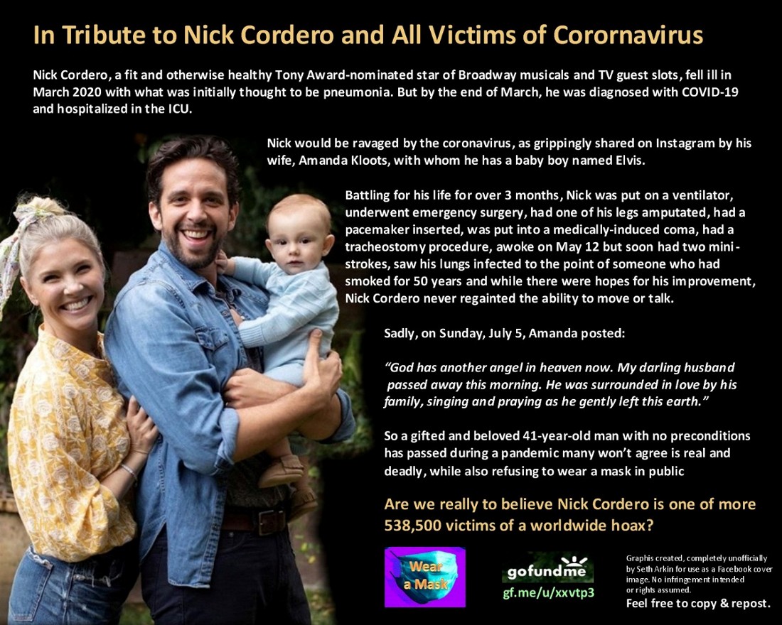 I created this tribute to #NickCordero to serve as my Facebook cover photo, so it's nothing official. But I thought I'd share it here, with deep condolences to his family &amp; friends. The GoFundMe donation page can be accessed here: gf.me/u/xxvtp3