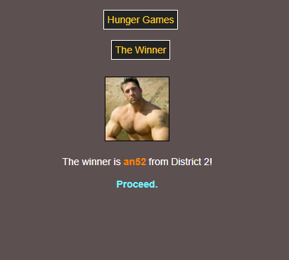 congratulations to our first hunger games winners <a href="/AuspiciousSK/">Auspicious</a> and an52!