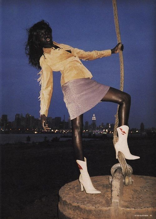 Alek Wek. In an industry where dark-skinned girls were not "mainstream", Alek rose to booming success, walking for major fashion houses like Issey Miyake, Betsey Johnson, etc. She started modelling at 18.