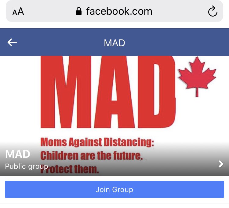 3. The “MAD” FB group has posting after posting about conspiracy theories & troll farm disinformation memes. Also included are anti-Trudeau posts & pro Trump.  #COVID19  #ONpoli  #cdnpoli