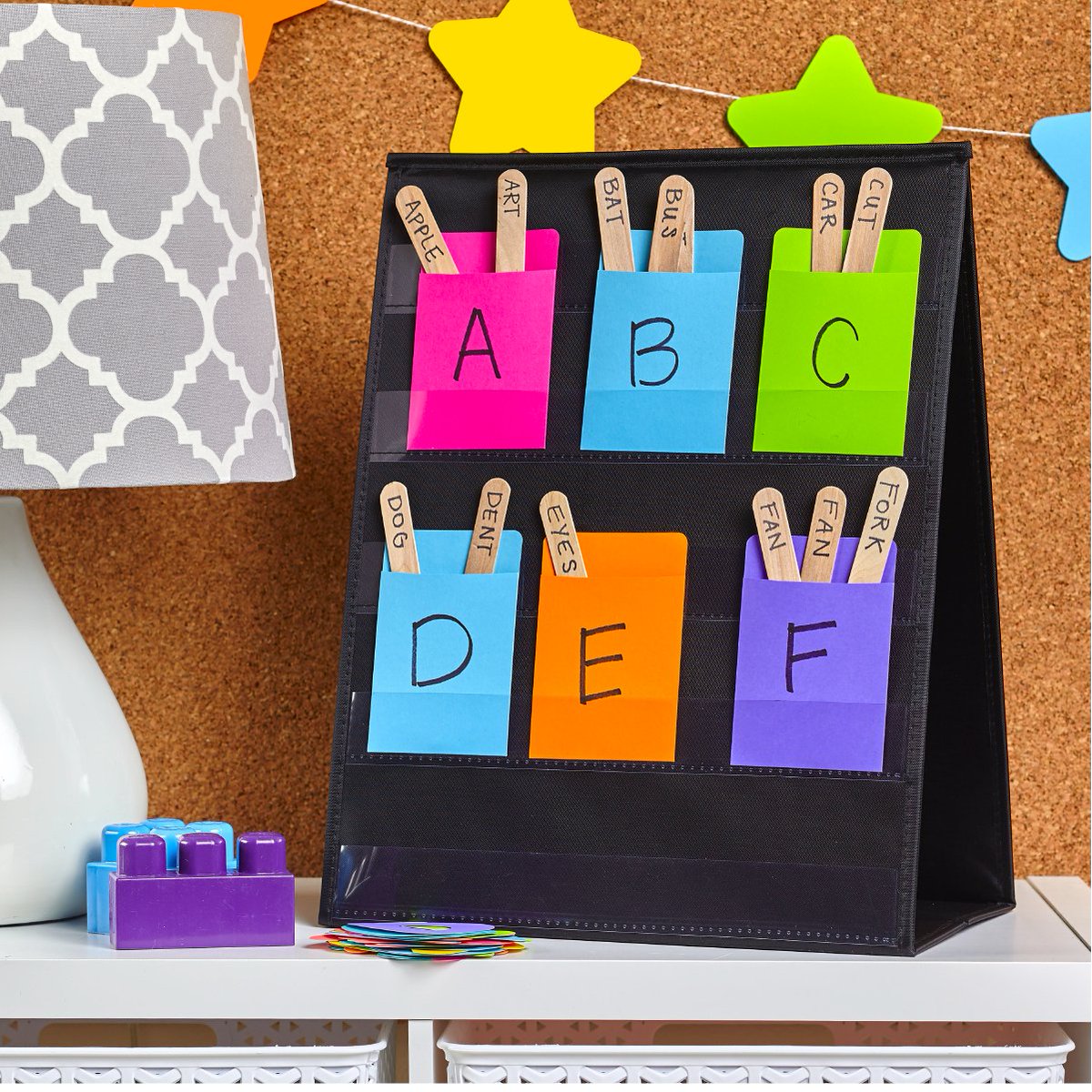 ABColorize's tweet photo. New Mini Pockets Cards at @Target can bring color to the class in so many ways! @ApplesAndABCs says, "Label the pocket with the class job and place a popsicle stick inside. Each student has their name on one stick, and you can rotate their sticks through the jobs each week!" https://t.co/qyA8rs2GDB