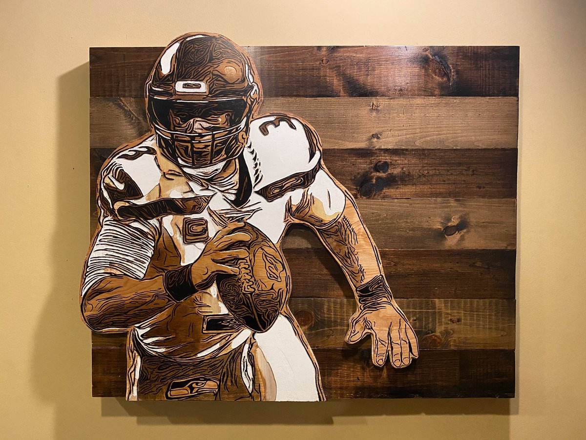 WoodcutHut's tweet photo. @DangeRussWilson in progress! https://t.co/KyLDZHCEmb