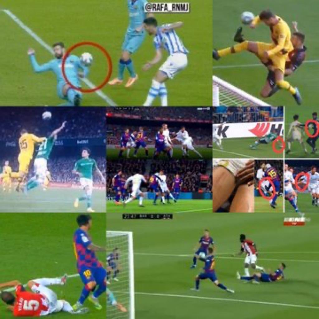 - عندما اشتكى ريال مدريد إلى اتحاد كرة القدم الإسباني ، اشتكى لانه تعرض لظلم في بعض الأخطا التحكيميه اللي لم يراجعها الـVar

- برشلونة يشتكي الى الاتحاد الاسباني لانه انديه اخرى تتعرض لظلم ومع ذلك لايوجد ظلم , بس الحركات ذي عشان يغطون فشلهم بالتحكيم

فرق اقسم بالله بين النادين 😂