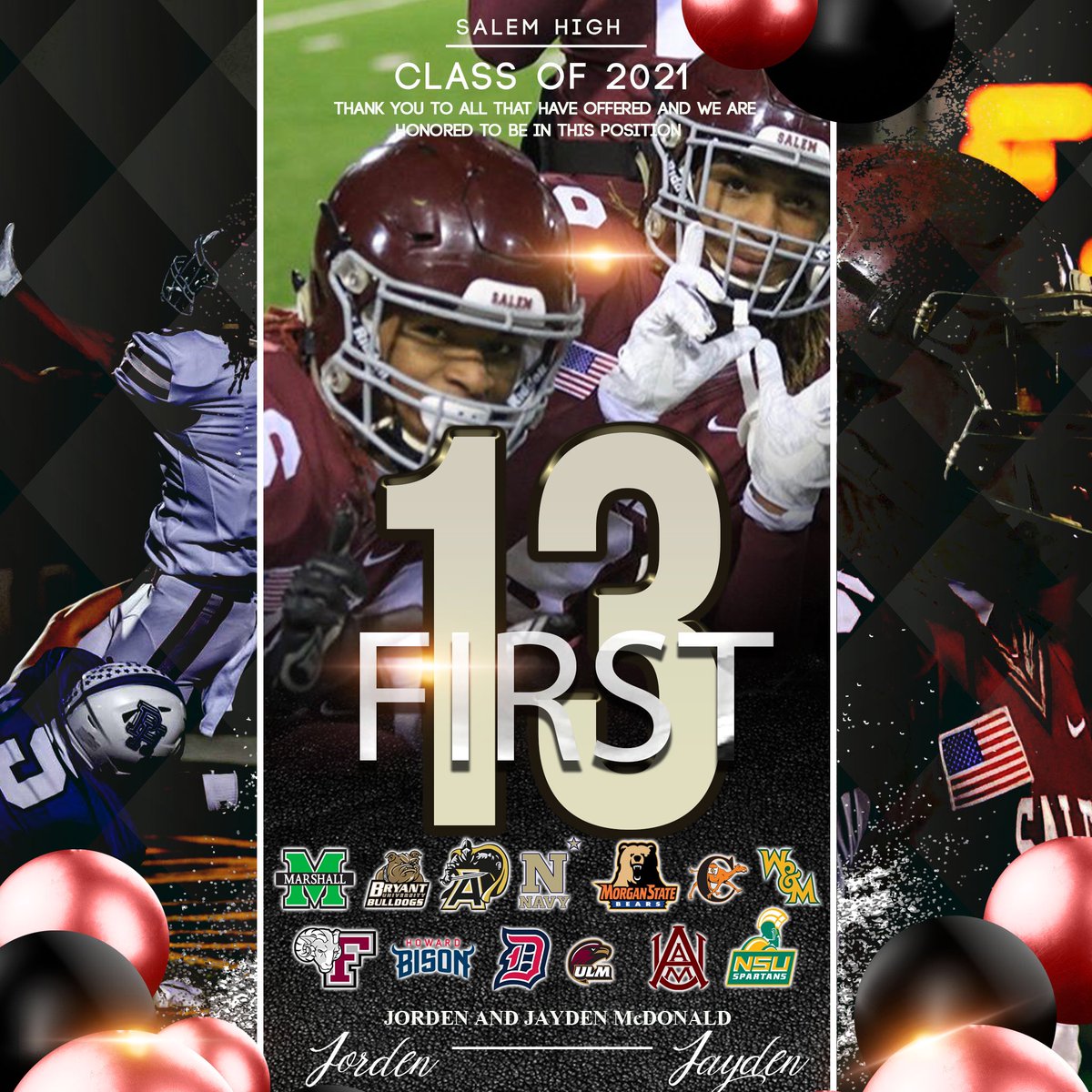 jordensvibe's tweet photo. We are both very honored to be in this position during these trying times, looking forward to the journey ahead en route to achieving our dreams of playing college football together!!
Edit by๐ผ: @andrejones1185
#McDonaldTwins #first13 https://t.co/ZOEwmR3pAz