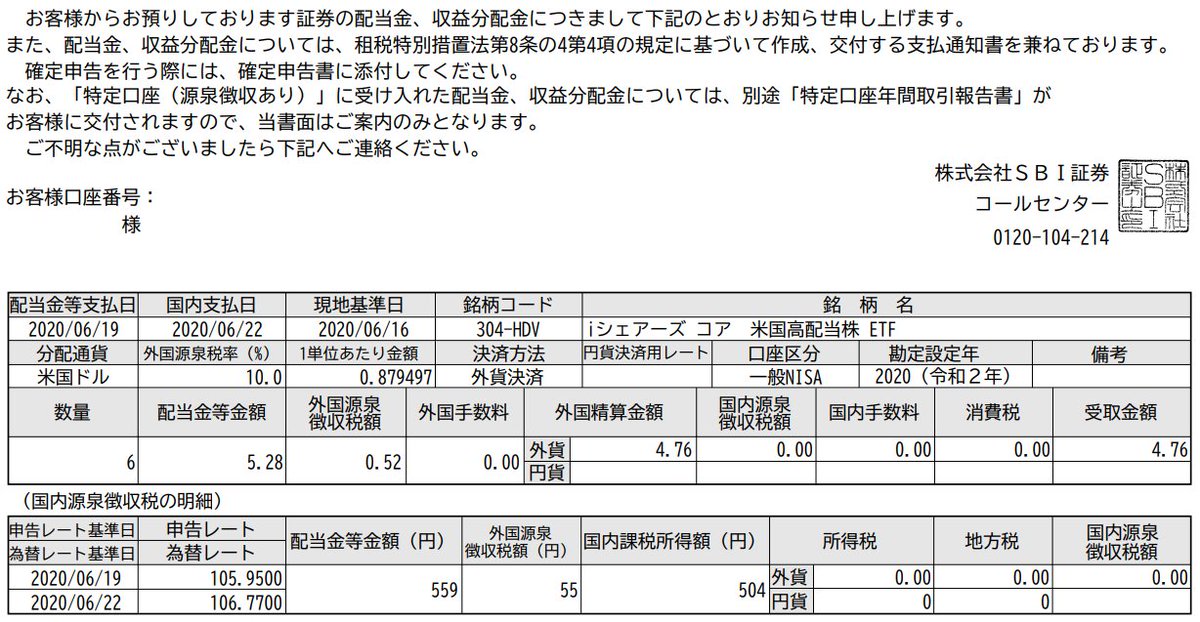 Toshi_Forward's tweet photo. 6月の分配金がすべて揃いました。税引き前23.39ドル、米国税引き後21.07ドル（現在2,264円）でした！ https://t.co/LD3yzgGS8v