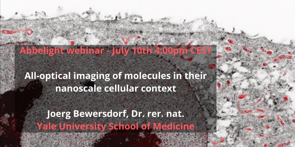 abbelight's tweet photo. We are excited to announce Dr. Joerg Bewersdorf from @bewersdorflab Yale University School of Medicine, for our last @abbelight webinar this season.. Another great webinar is coming! #Microscopy #DNAPAINT ..Come and join us! Here is the registration link: https://t.co/j1lsjujihR https://t.co/HlfoQiti8E
