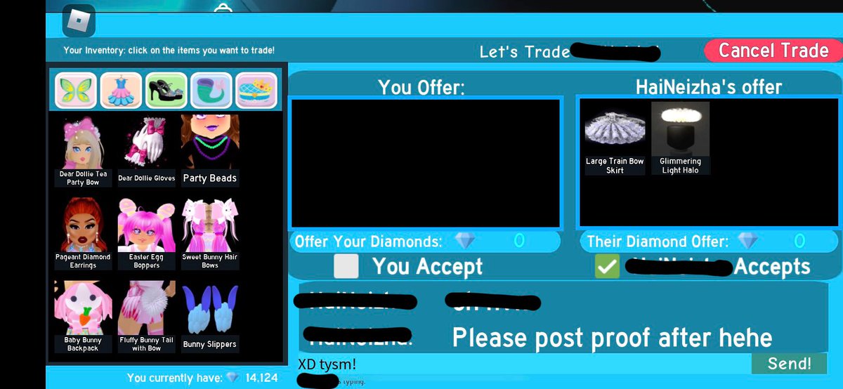 EllieLeAIt's tweet photo. @alyciaflcral is Trusted! I went first by giving 3.5k robux And she gave the Stuffs Right away! I recommend trading with her!
#royalehighgiveaway #robuxgiveaway https://t.co/kO9xJfYYTG