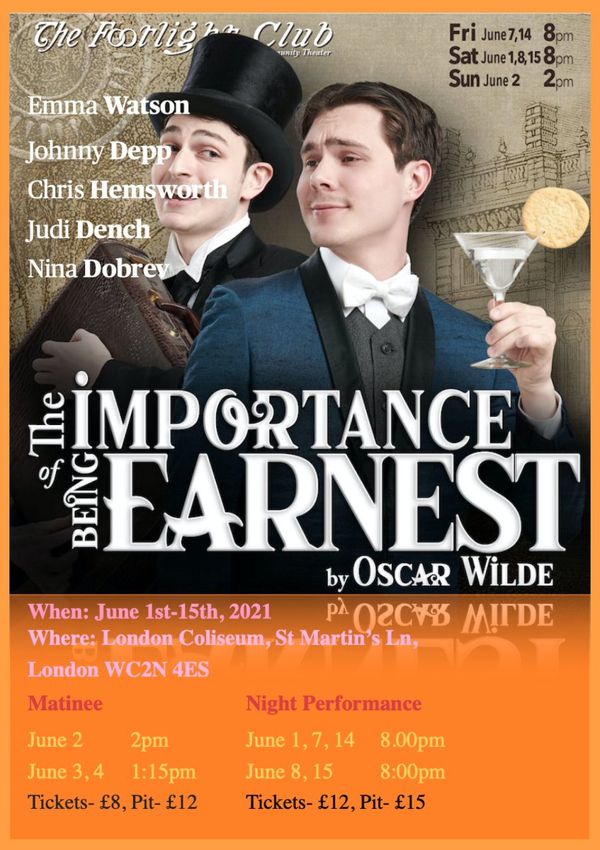 STAHSEnglish's tweet photo. Inspired by 'The Importance of Being Earnest' by Oscar Wilde, Year 8 have been writing their own sitcoms and designing some fantastic production posters too! https://t.co/qWd3WSdT4U
