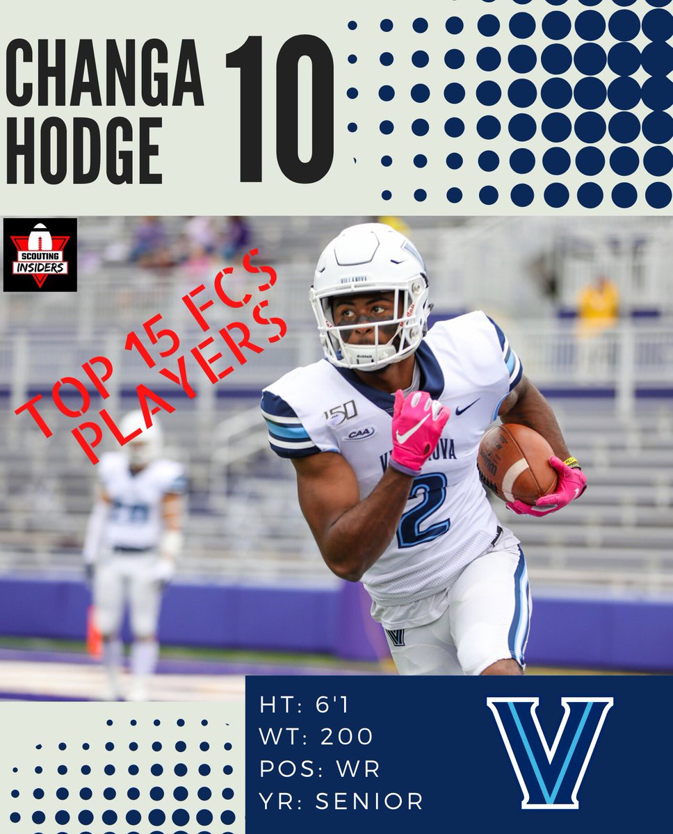 Our 10th Ranked FCS Player: Changa Hodge (@changa_hodge), Wide Receiver from Villanova University #Nova #Villanova #villanovawildcats #villanovauniversity #villanovafootball #Wildcats #wildcatsfootball #NCAA #NFL #NFLDraft #ncaafootball #sports #CollegeFootball #Nike #ESPN #FCS