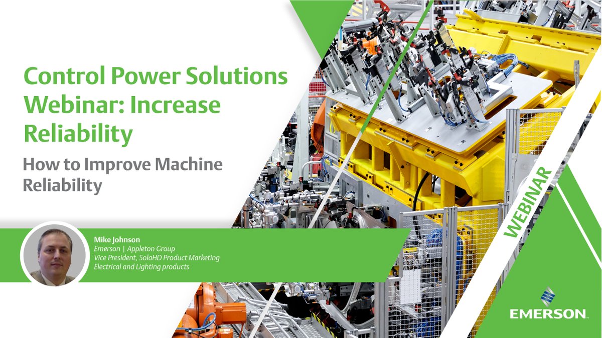SolaHeviDuty's tweet photo. WEBINAR: You need to ensure reliable operations, everywhere in your facility. Hear from an Emerson expert and learn how control power products can increase reliability and reduce equipment damage. Register now >> https://t.co/a2AYWCrKP5  #webinar #SolaHD https://t.co/0JKpnKuZFh