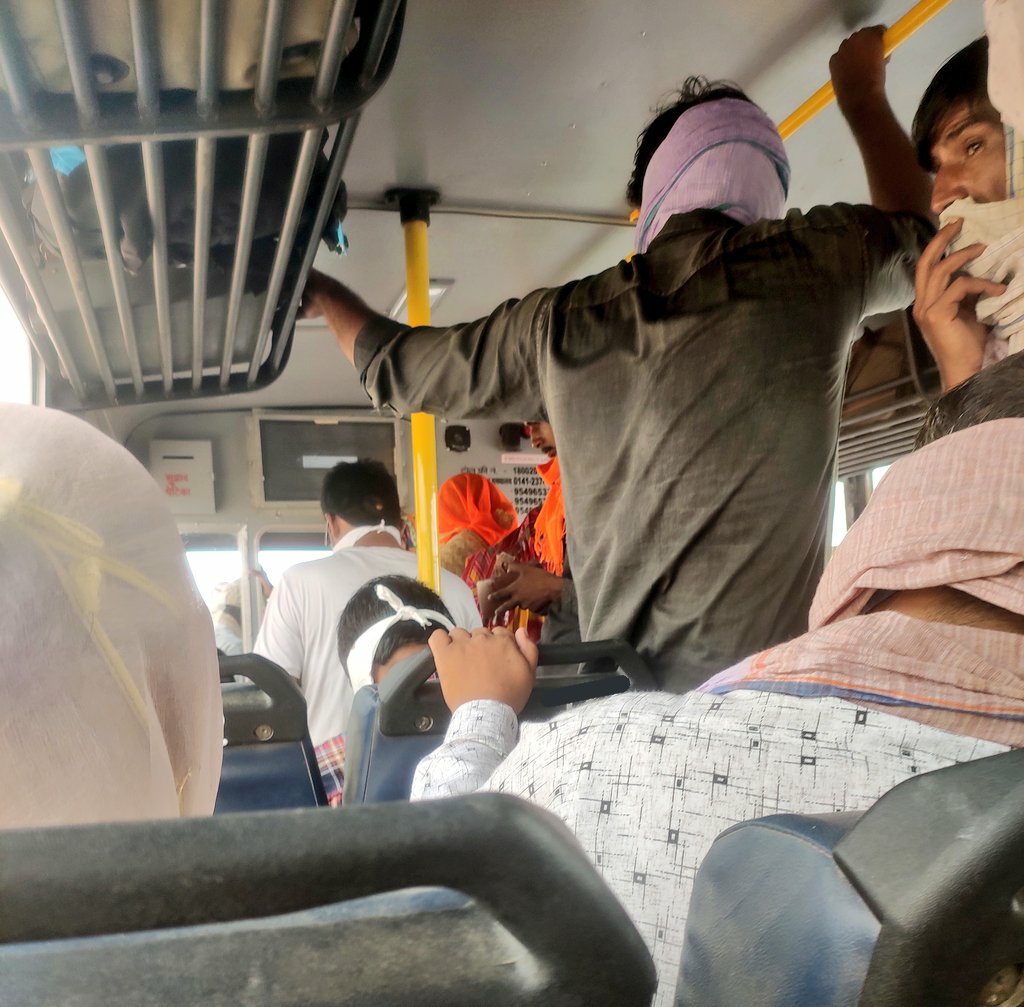 Hmnt_Joshi's tweet photo. @RSRTC_OFFICIAL क्या आप ये बताने का कष्ट करेंगे की क्या... राजस्थान मे कोरोना का प्रकोप खत्म हो गया है या फिर किसी medicine की खोज हो गयी है??अगर आपका जवाब ना है तो.... क्या राजस्थान सरकार की तरफ से बस मे क्षमता से  अधिक सवारी भरने की अनुमति मिल गयी है ??.... https://t.co/sBuH6h84SY