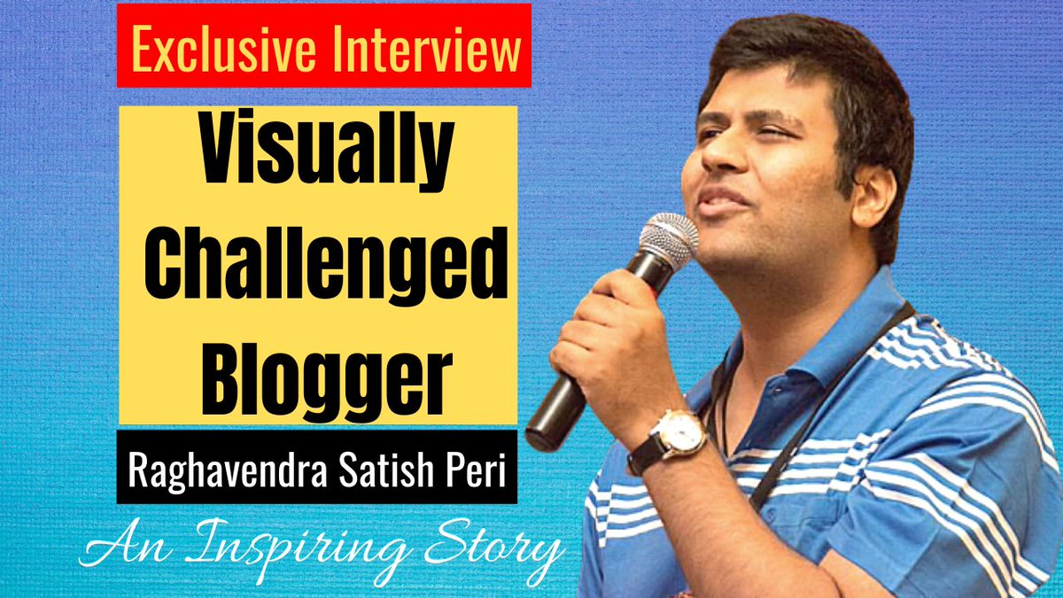 Heart touching story of a Visually Impaired Techie!!!
youtu.be/S-KopskKRwc via <a href="/YouTube/">YouTube</a> 
#visuallyimpaired #blogger #bloggerlifestyle #blindblogger, #successstories, #MotivationalStories #MotivationMonday #MotivationalSpeaker #inspirationalstory #accessibility #consultant