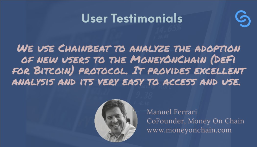chainbeatinc's tweet photo. ⚡️User Testimonials⚡️
@manuferraritano from @moneyonchainok on using @chainbeatinc https://t.co/IRSln2lzDY