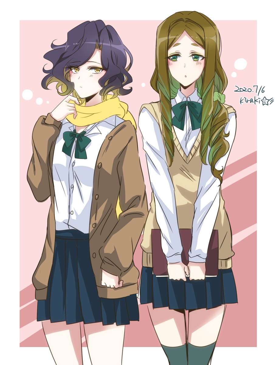 「※学パロ
レイアさんとファラさん 」|煌輝(ｷﾗｷ)🔧🧡のイラスト