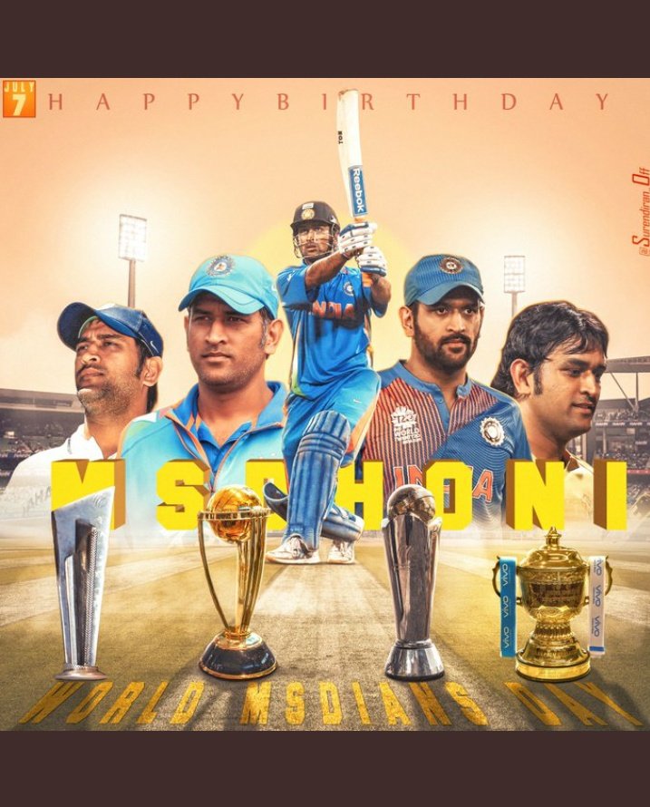 Happy birthday to you MAHENDRA SINGH DHONI (advance ) 