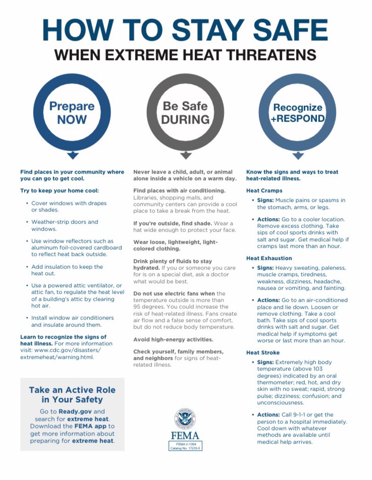 Be Prepared for Extreme Heat #beattheheat