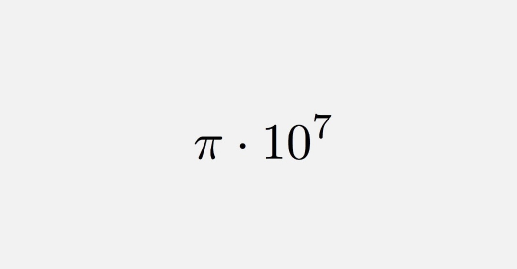 otazi's tweet photo. An easy way to remember the number of seconds in a year even if π*10^7 is 99.55% accurate (off by ~1.65 days)

#Mathematics #PiIsEverywhere https://t.co/dKxlkgncV4