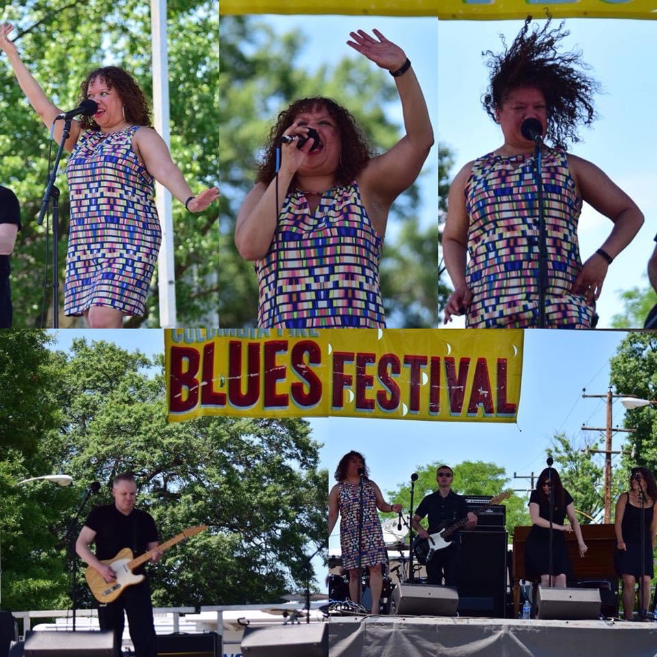 Cazzygirl1's tweet photo. #THROWBACK June 2018 the 23rd Annual #ColumbiaPikeBlues Festival! I was so honored to share the stage with so many incredible performers  and I didn’t know my hair could look so crazy in that picture to the right! 😂 Thanks for the photos Matthew! @jorgebanales @theglimpses https://t.co/rU0WgUHeos