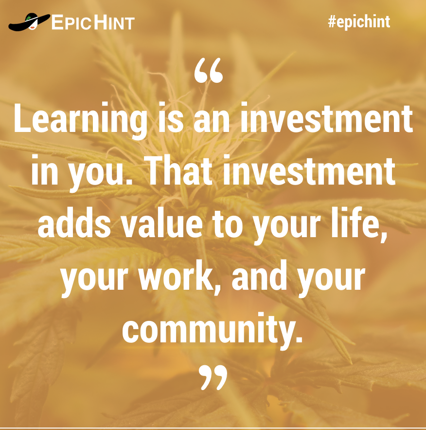 EpicHint's tweet photo. Are you looking to make an investment in yourself? Visit EpicHint to learn more about how we help ALL PEOPLE  access free comprehensive cannabis education, training, and career growth resources. Go to >> https://t.co/3WLklczXcw.

#epichint #budtender #cannabistraining https://t.co/OQLyqkS6pE