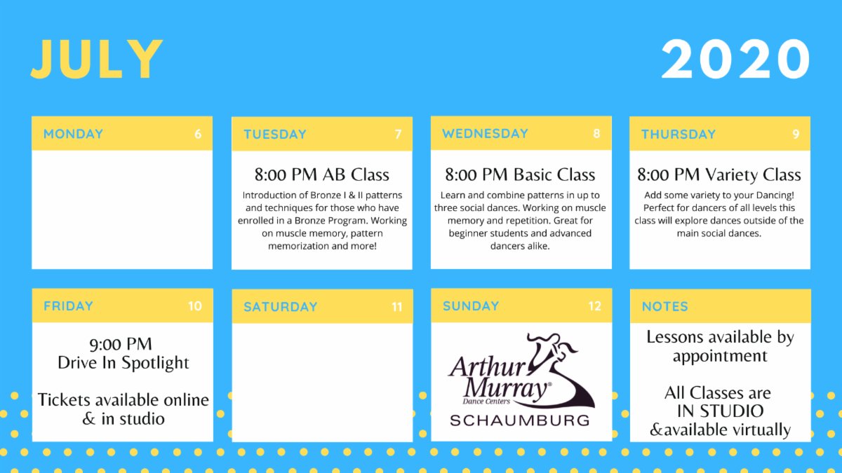 AMSchaumburg's tweet photo. What's going on this week at AM Schaumburg #amburg #arthurmurray https://t.co/SXRcOiSJZl https://t.co/EHQMkeHjPW