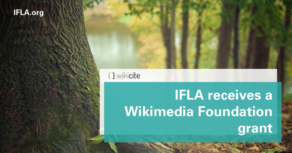 IFLA's tweet photo. IFLA is receiving a grant from @Wikimedia to support our Wikidata working group to produce a video series about open bibliographic data on #Wikidata!

Read more about this exciting project here: https://t.co/LVgTLC2DLS

Thank you, @Wikicite! https://t.co/1WzufcseBh