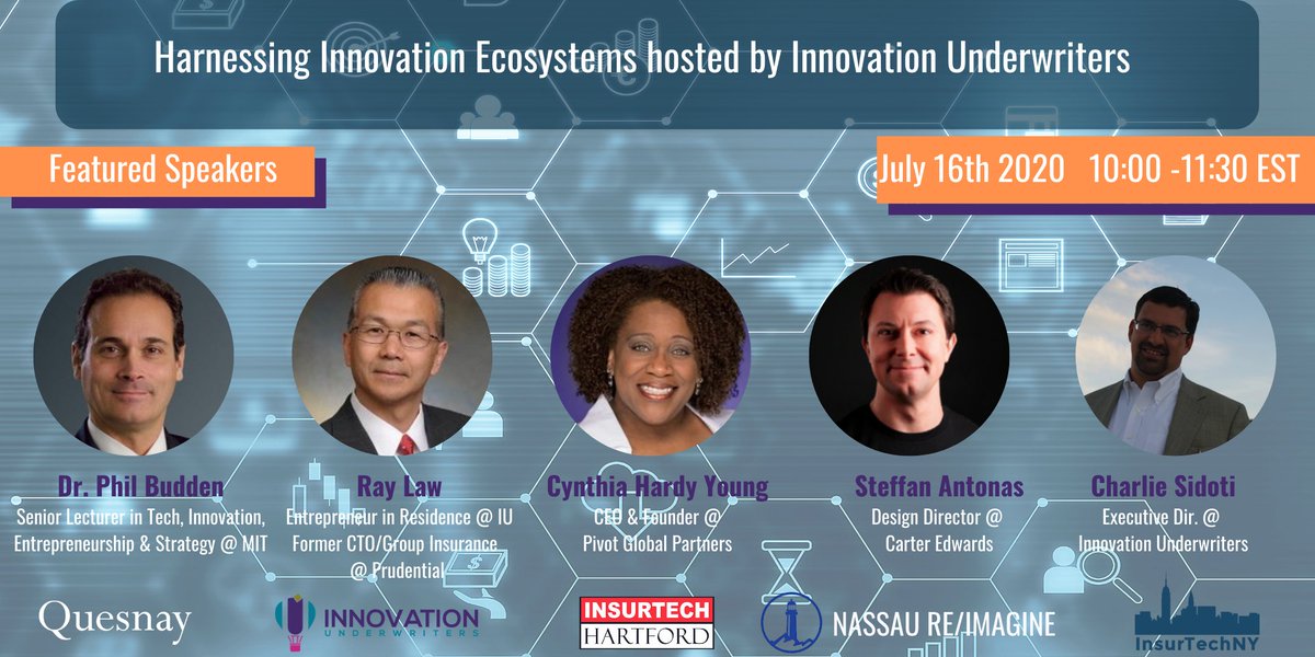 InnSure's tweet photo. https://t.co/sNJ8NKjQds

Join us with @QuesnayInc @NReimagine @InsurTechHfd &amp; @InsurTechNY as we co-host #NEinsurtechweek July 13-17. Register for Thursday's event. #Insurtech https://t.co/qhJpl7zado