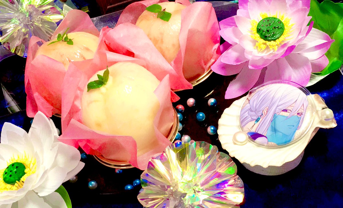 12xRyu's tweet photo. ･:*+.\  2020 . 07 . 07  /.:+*•

蛇香のライラ
    💙　鱗　皇驪さん　💙
お誕生日おめでとうございます！

あのシーンをイメージして桃のケーキを用意しました🍑🐍✨
残念ながら今年のオトパでお会いすることは出来ませんでしたが…
これからもずっと大好きです💙
皇シリちゃんに幸あれ🙏✨ https://t.co/8sEzVVkLRg