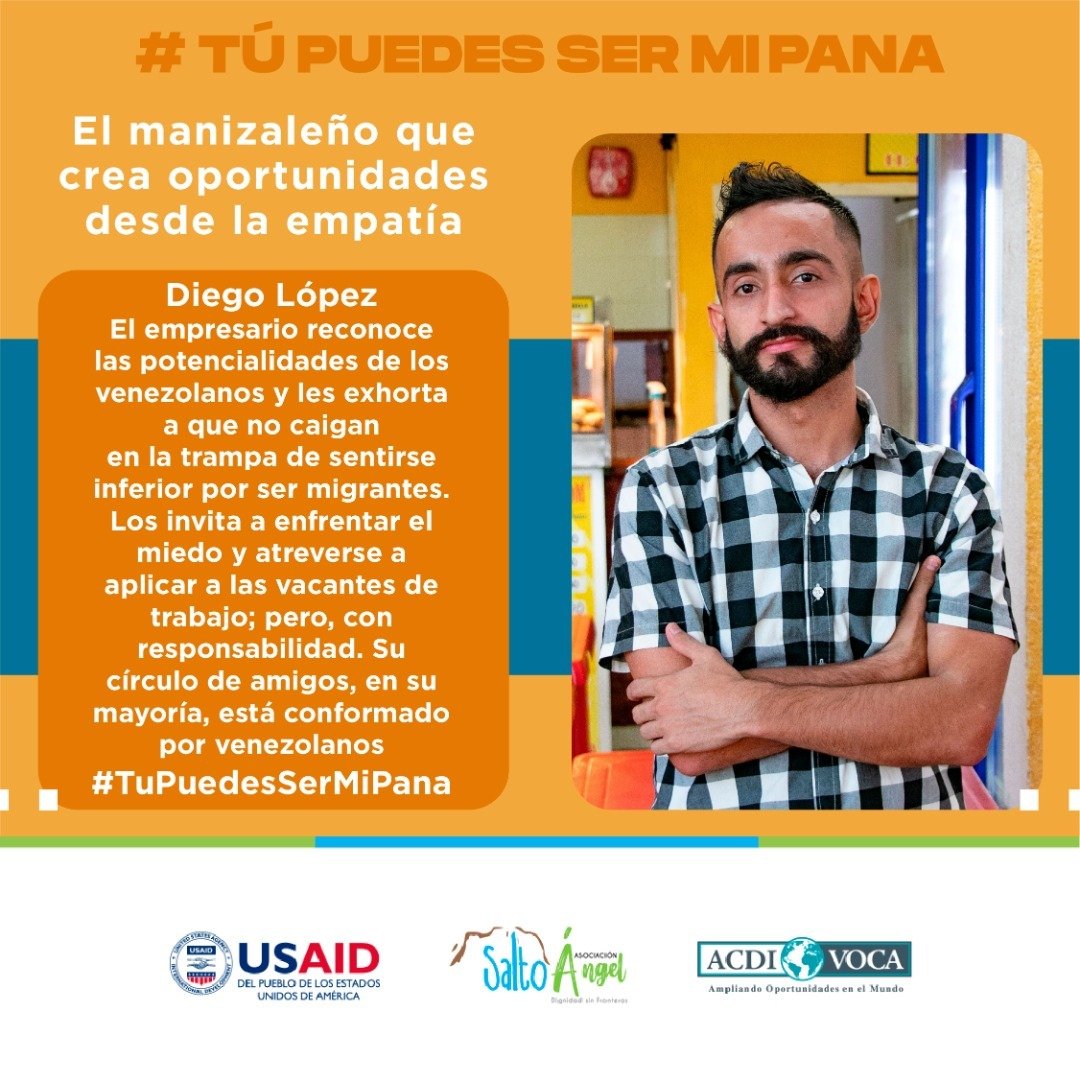 asangelcolombia's tweet photo. #DiegoLópez es un empresario de Manizales 🇨🇴 que está abierto a integrar laboralmente a migrantes venezolanos en Riohacha #LaGuajira 🌵
Lee la Crónica completa en @MigraVenezuela 📢 https://t.co/s6Mjkq2BL7
@USAID_colombia @AcdiVocacol
#DignidadSinFronteras #HazPARte https://t.co/L1ocQFWkpI
