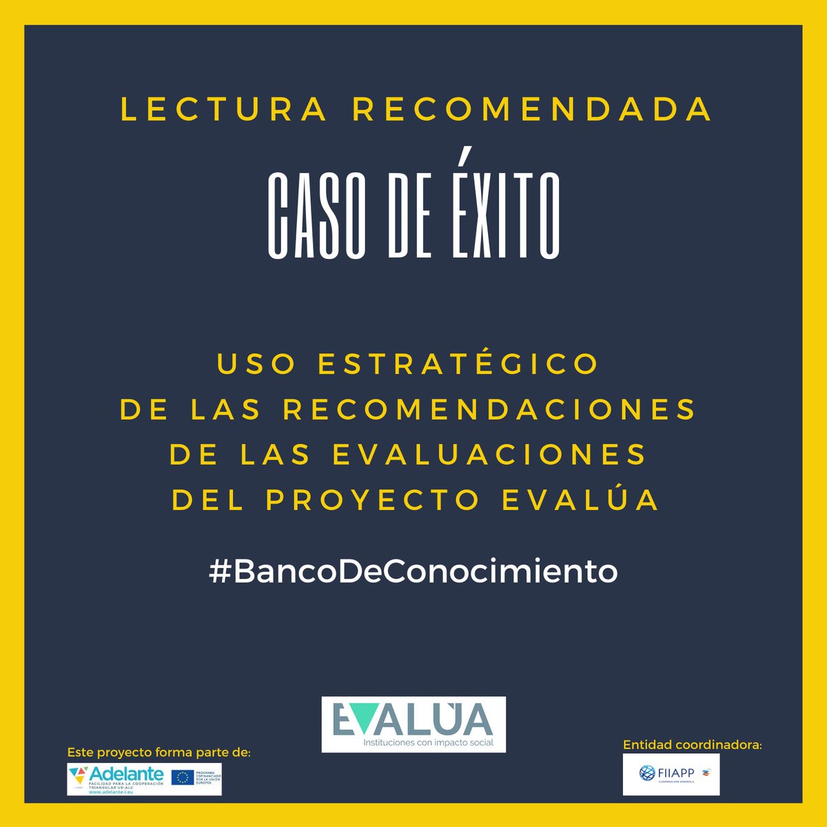 Las recomendaciones de las #evaluaciones consiguen mejoras estratégicas en políticas públicas.

🇨🇷Las del Plan de Igualdad y Equidad de Género #CostaRica  fueron aplicadas en la programación del nuevo Plan.

👉#BancoDeConocimiento de @ADELANTE_UE_ALC  bit.ly/3dnzcDA