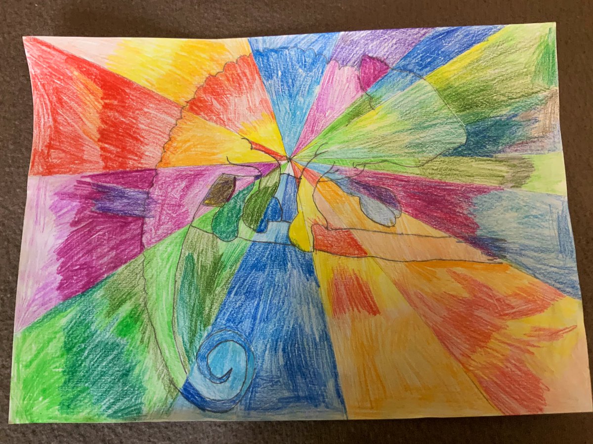 SFSOxford's tweet photo. Some colourful ‘Animal Magic’ from Year 5 - spot the hidden chameleon! #art #SFPrep https://t.co/QhJjqlwBR1