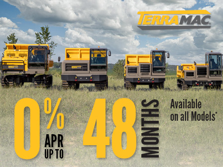 PowerEquipCo's tweet photo. Get 0% financing for up to 48 months on all new Terramac LLC crawler carrier purchases. We have every carrier model in stock and available to ship immediately. Offer valid through August 31, 2020. Contact Power to learn more. #terramaccarriers #offroadequipment #trackedcarriers https://t.co/1mVC3gu4dR